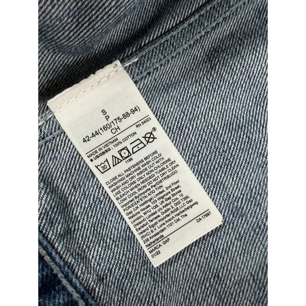 Gap Icon Denim Jacket Medium Indigo Wash Size Small